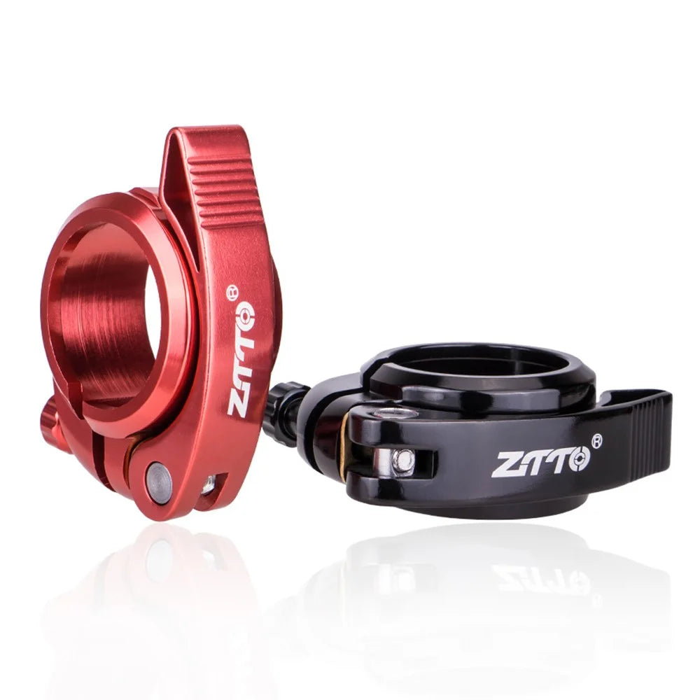 ZTTO JX072 40.8mm Folding Bike Seat Post Clamp Aluminum Alloy Bicycle Seat Tube Clip - Black - 6