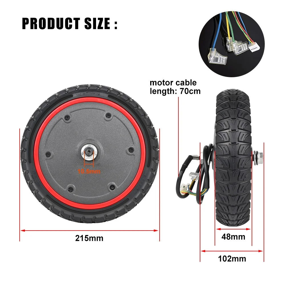 LYXM294-5 For Xiaomi Mi Electric Scooter 1S / M365 Pro / M365 350W Motor E-Scooter Wheel Tire - Black - 7