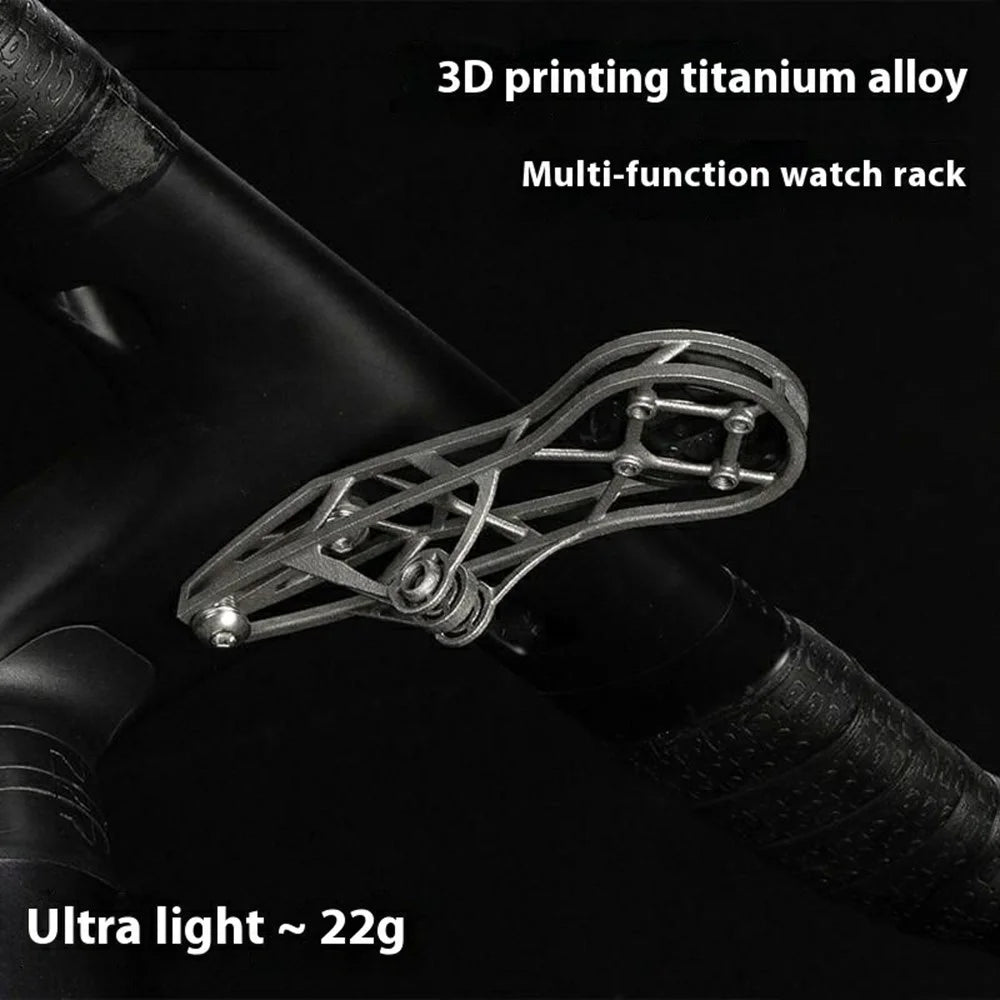 GUB Ti710 3D Printed Titanium Alloy Bike Computer Mount Integrated Handlebar Center Installation Bracket - 3
