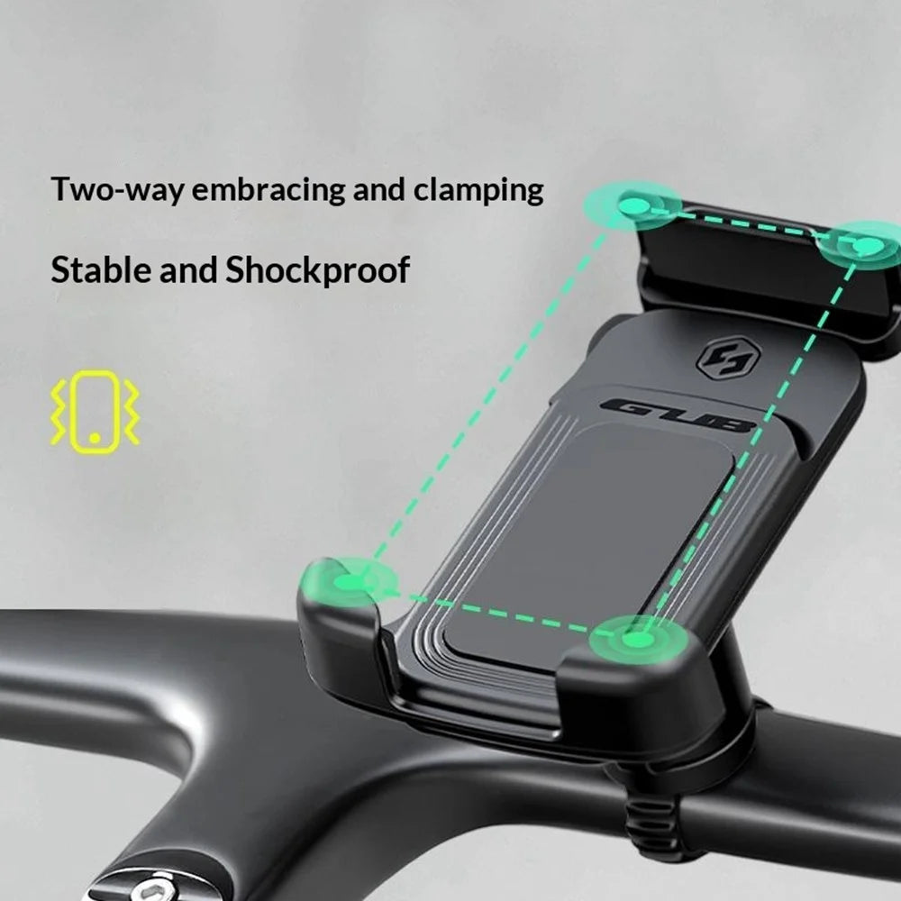 GUB P18 Rotatable Phone Mount for Bicycle / E-Bike / Scooter Shock Absorbing Quick Release Cellphone Bracket - 3