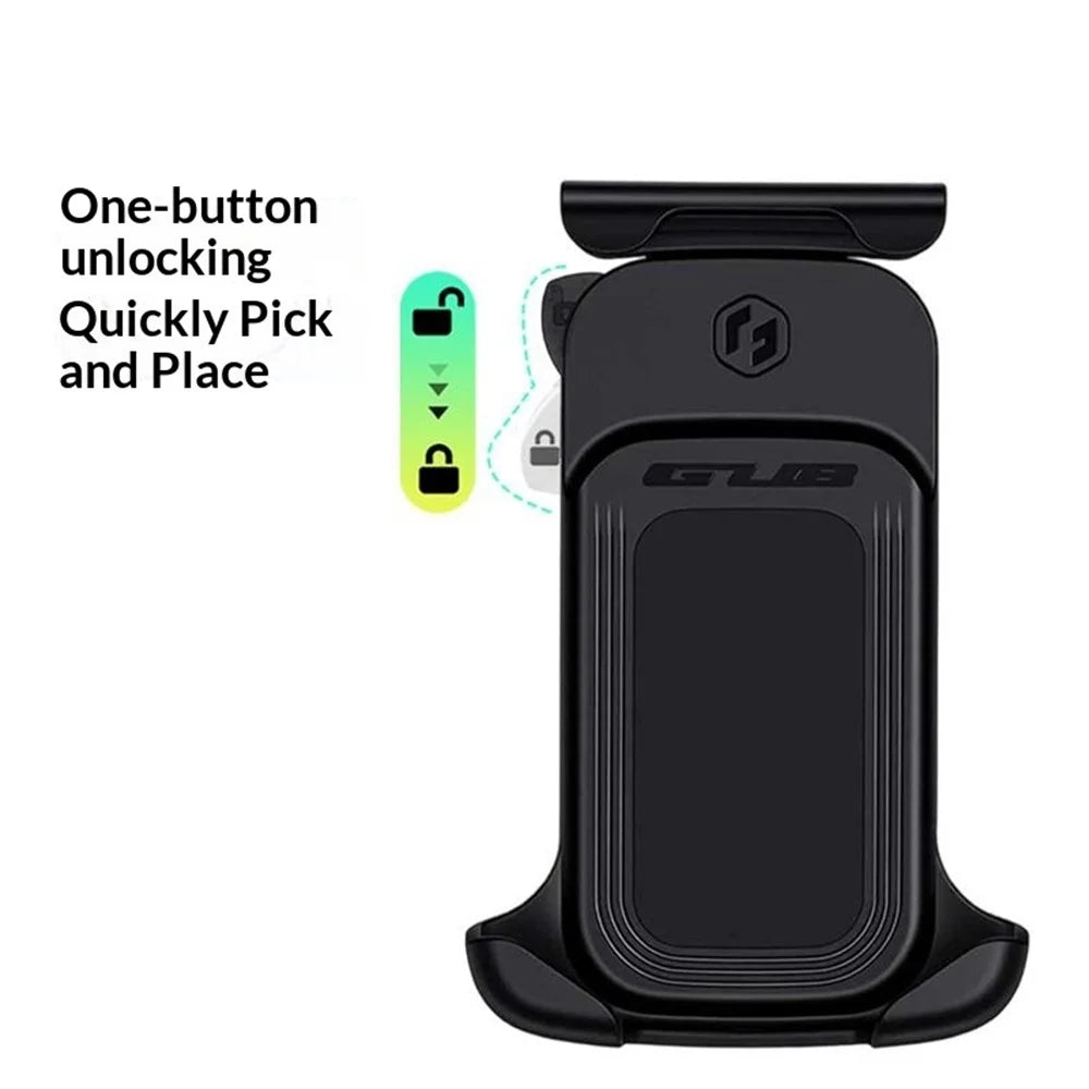 GUB P18 Rotatable Phone Mount for Bicycle / E-Bike / Scooter Shock Absorbing Quick Release Cellphone Bracket - 4