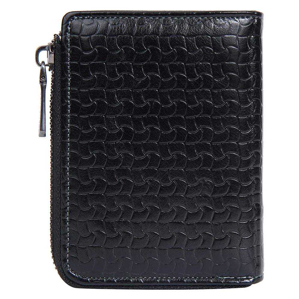 BAELLERRY D3049 Business PU Leather Men Bi-Fold Wallet RFID Blocking Zipper Coin Purse - Black - 3
