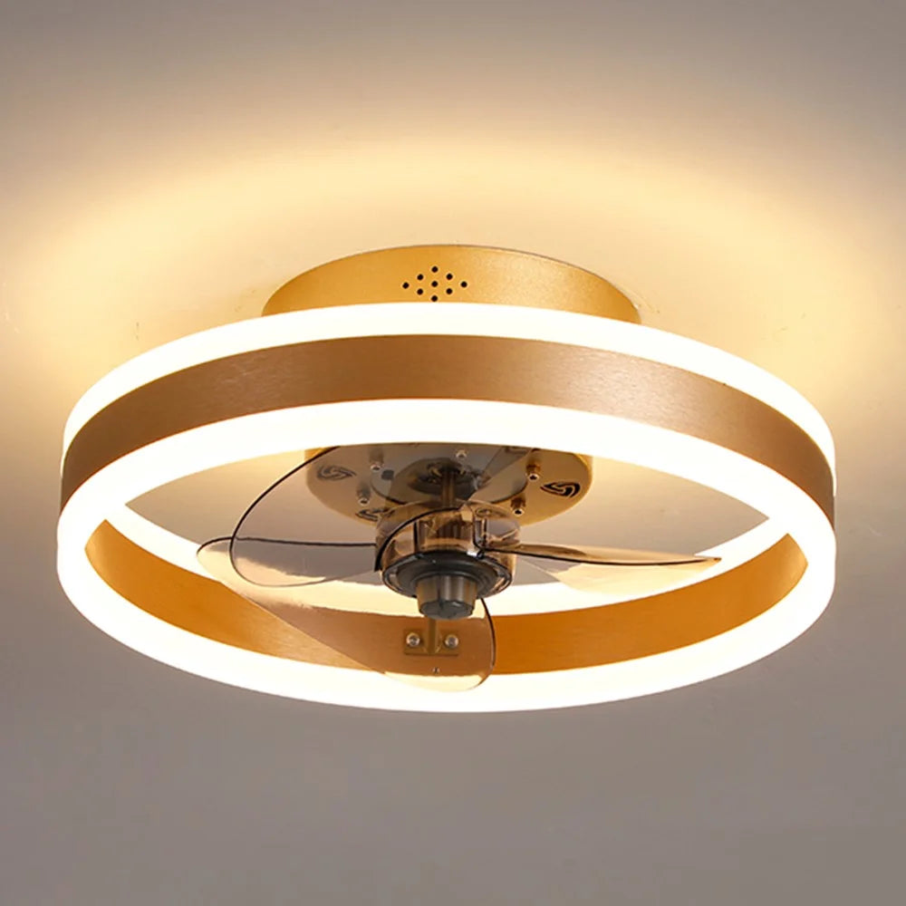 50cm 220V 6-Speed Nordic Ceiling Fan Light with Remote Control for Living Room / Bedroom / Dining Room - Gold - 2