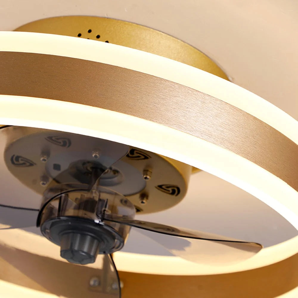 50cm 220V 6-Speed Nordic Ceiling Fan Light with Remote Control for Living Room / Bedroom / Dining Room - Gold - 4
