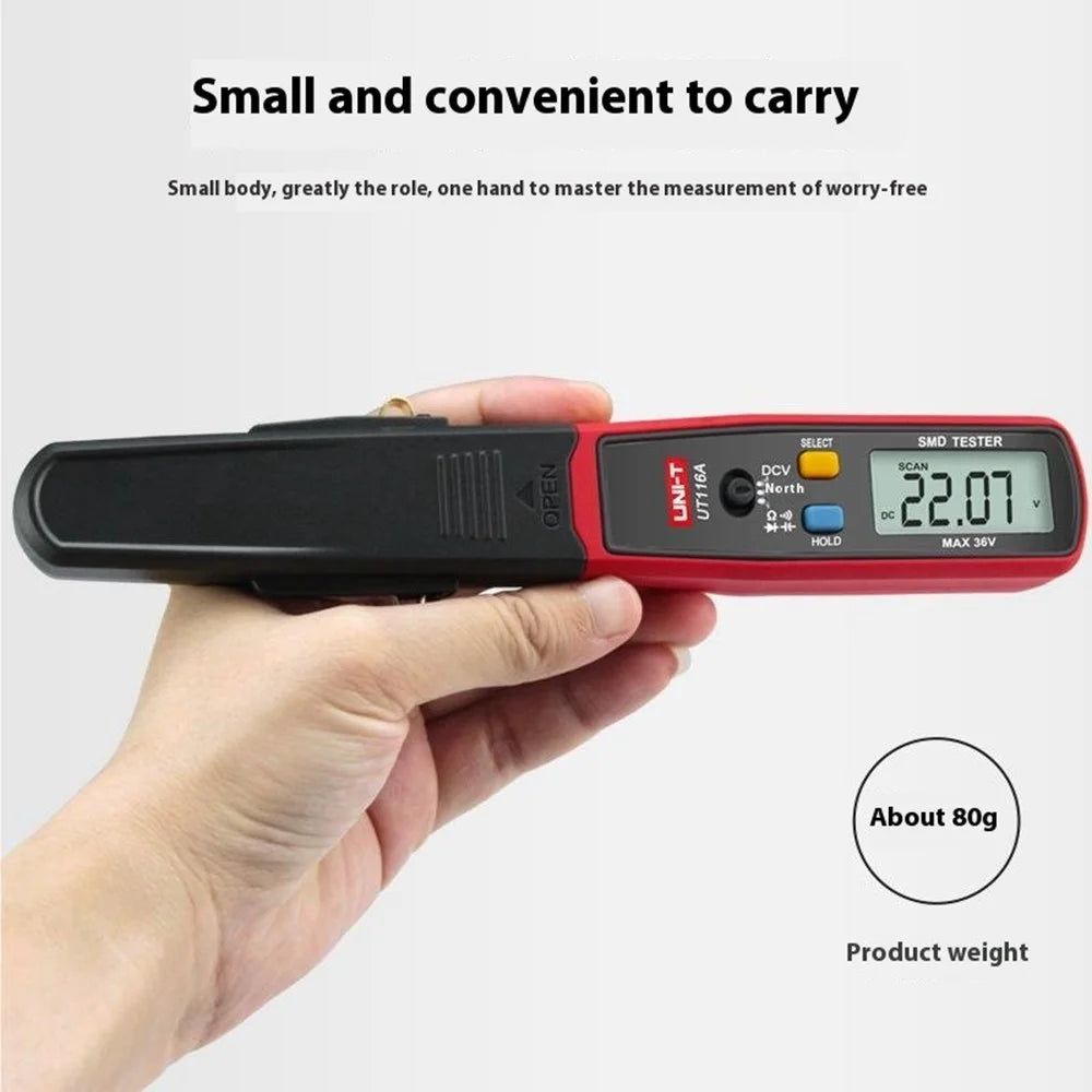 UNI-T UT116A 3000 Count Digital Tweezers Smart SMD Tester LED Diode Electronic Component Multimeter (No Battery) - 4