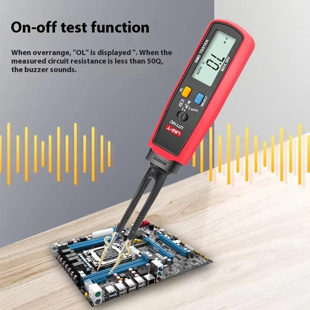UNI-T UT116C 6000 Count Digital Tweezers Smart SMD Tester LED Diode Electronic Component Multimeter (No Battery) - 2
