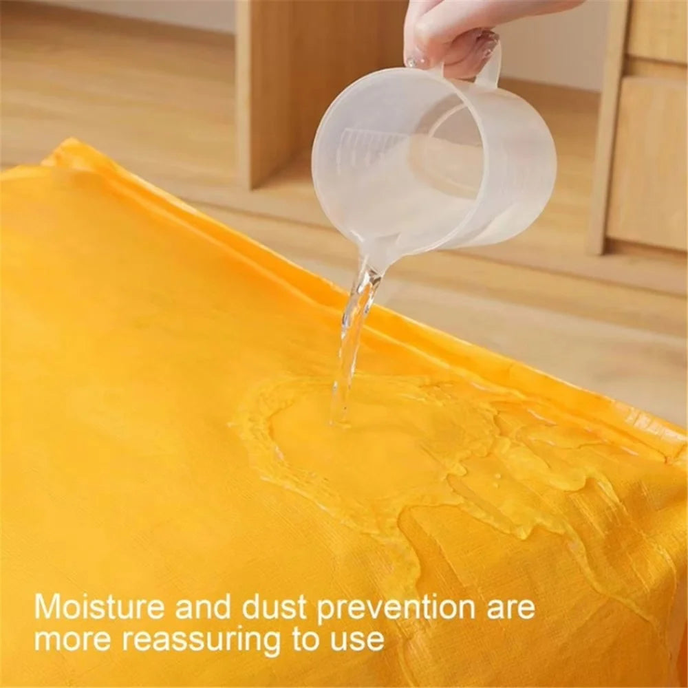 180L Large Capacity Moving Storage Bag Waterproof Oxford Cloth Organizer for Clothes Toys Bedding - Yellow - 2