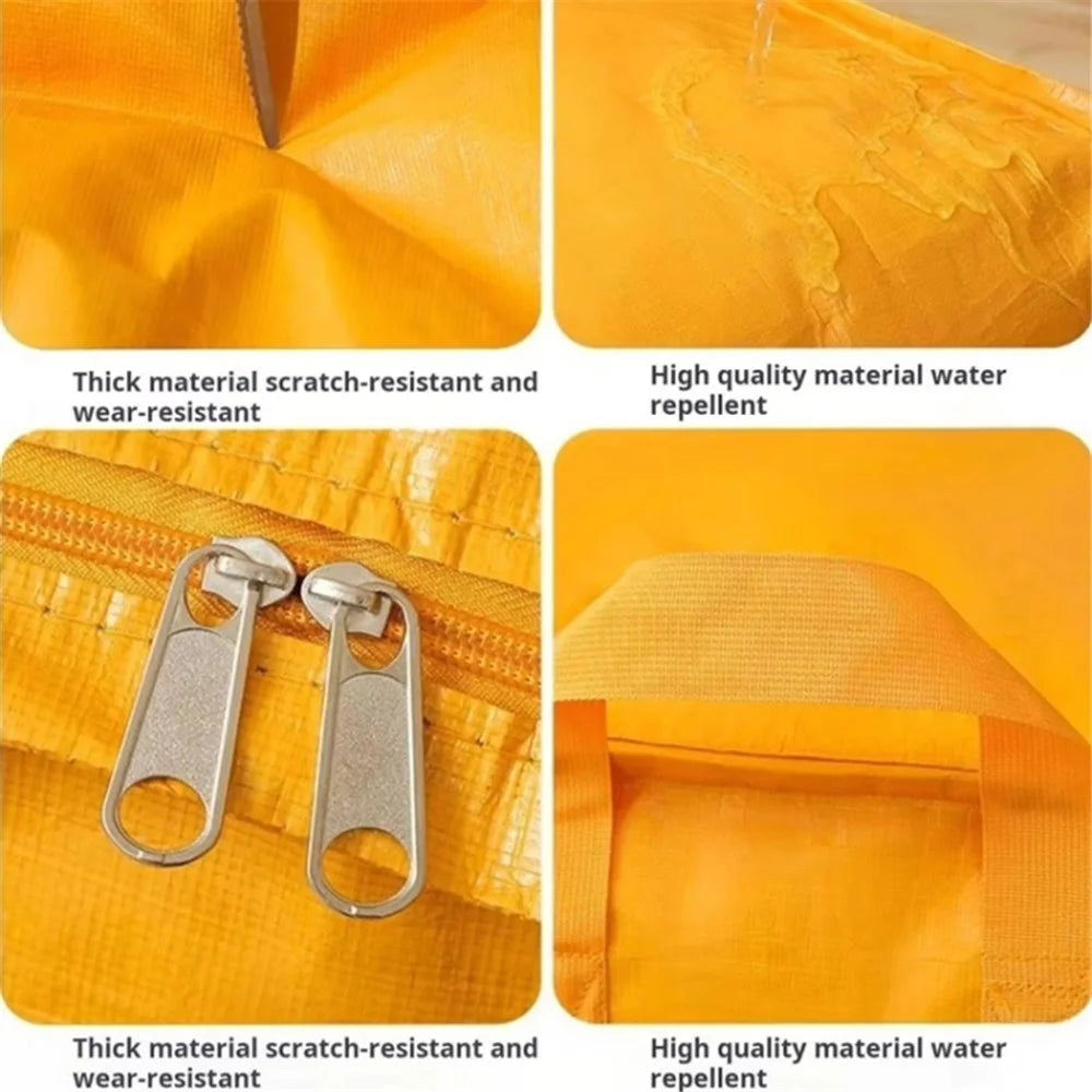 180L Large Capacity Moving Storage Bag Waterproof Oxford Cloth Organizer for Clothes Toys Bedding - Yellow - 3