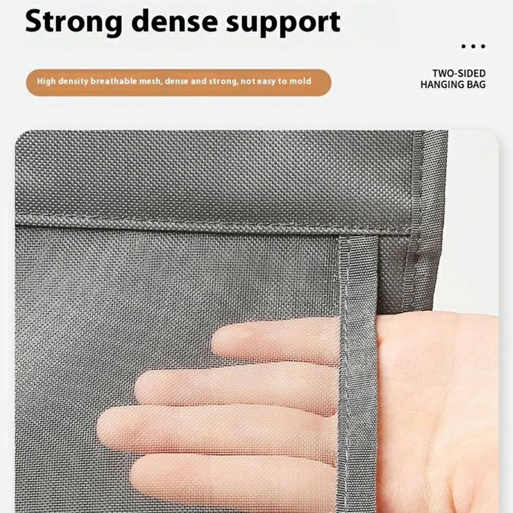 16 Pocket Hanging Organizer Closet Storage Bag for Clothes Pants Underwear Wardrobe Organizer - Grey - 3
