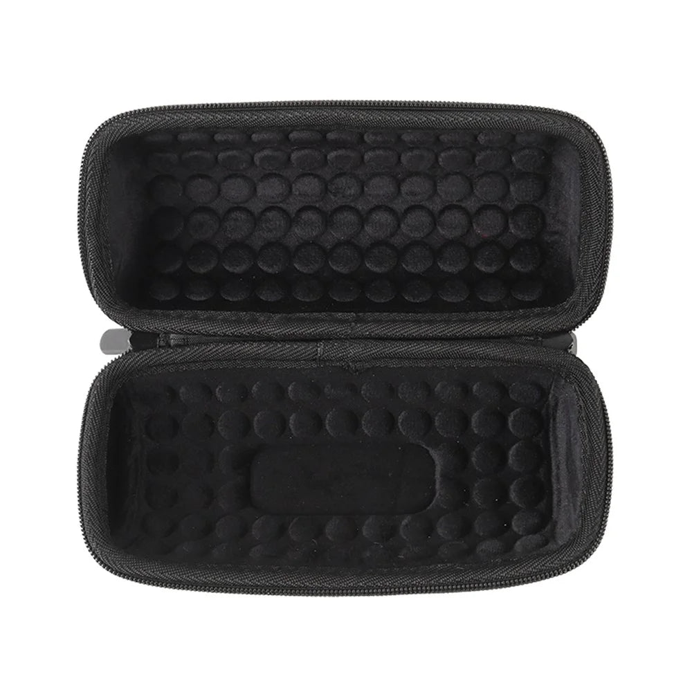 For JBL Flip 7 Speaker Case EVA Shockproof Storage Bag with Handle Strap / Shoulder Strap / Carabiner - Black - 4