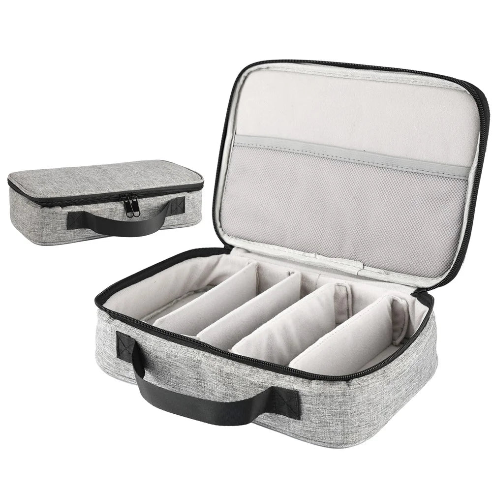 Adjustable Slots Glasses Storage Bag Sunglasses Eyewear Travel Organizer Polyester Pouch - 1