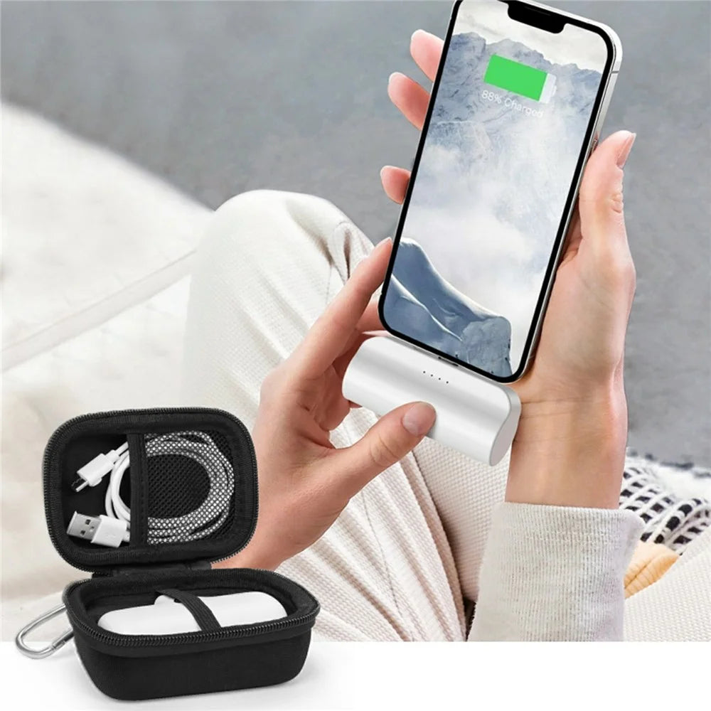 For iWALK Mini / LinkPod 3350mAh / 4500mAh / 4800mAh Portable Charger Storage Case Travel Organizer Compatible with Anker 621 - Black - 3
