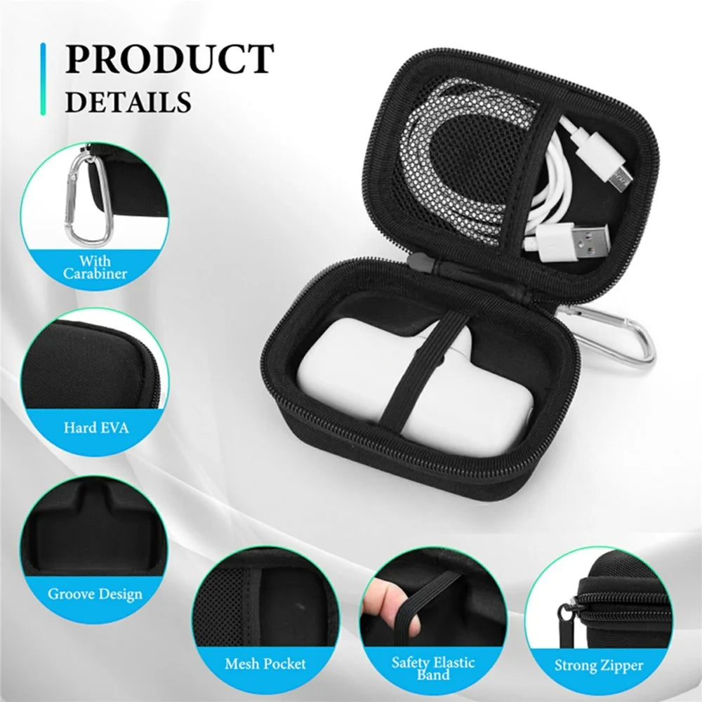 For iWALK Mini / LinkPod 3350mAh / 4500mAh / 4800mAh Portable Charger Storage Case Travel Organizer Compatible with Anker 621 - Black - 4