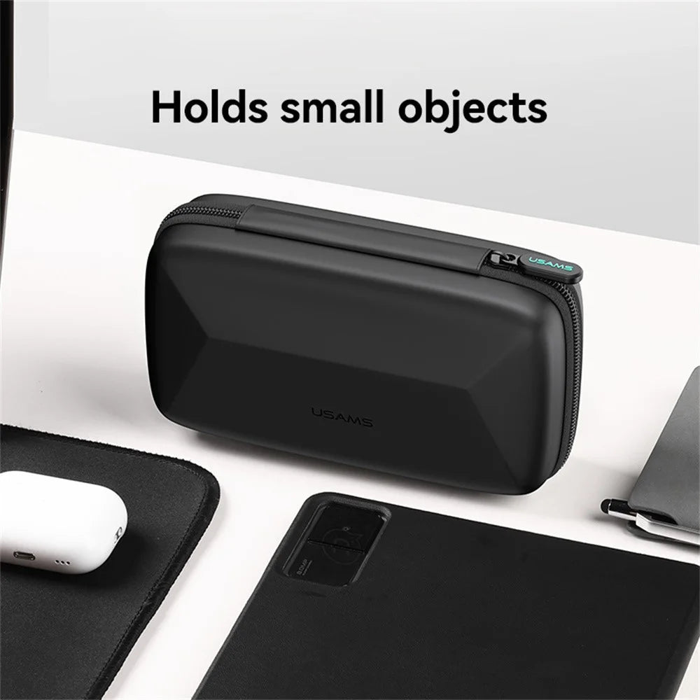 USAMS Jane06 6.7 inch Storage Bag Double Layer Shockproof Zipper Electronic Organizer Travel Case - 3