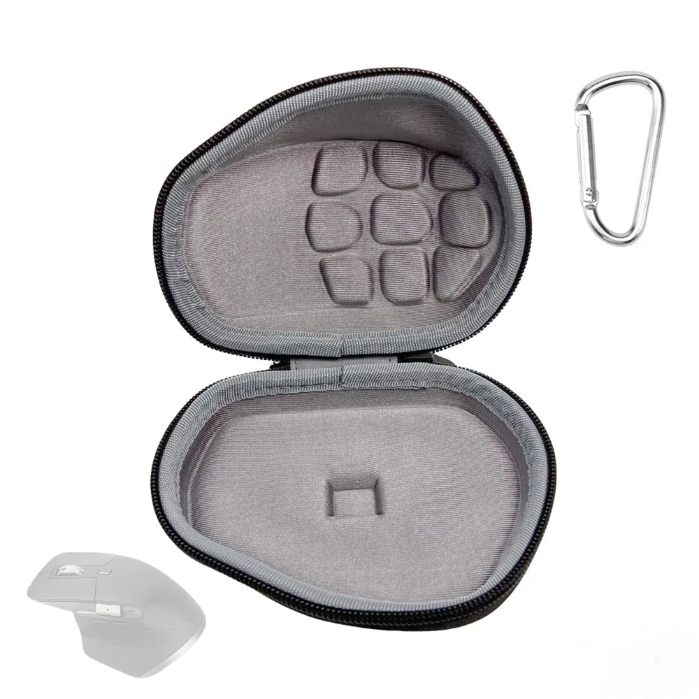 For Logitech MX Master 4 / 3S Portable Mouse Storage Case Hard Shell Protective Storage Organizer - Black Grey - 1