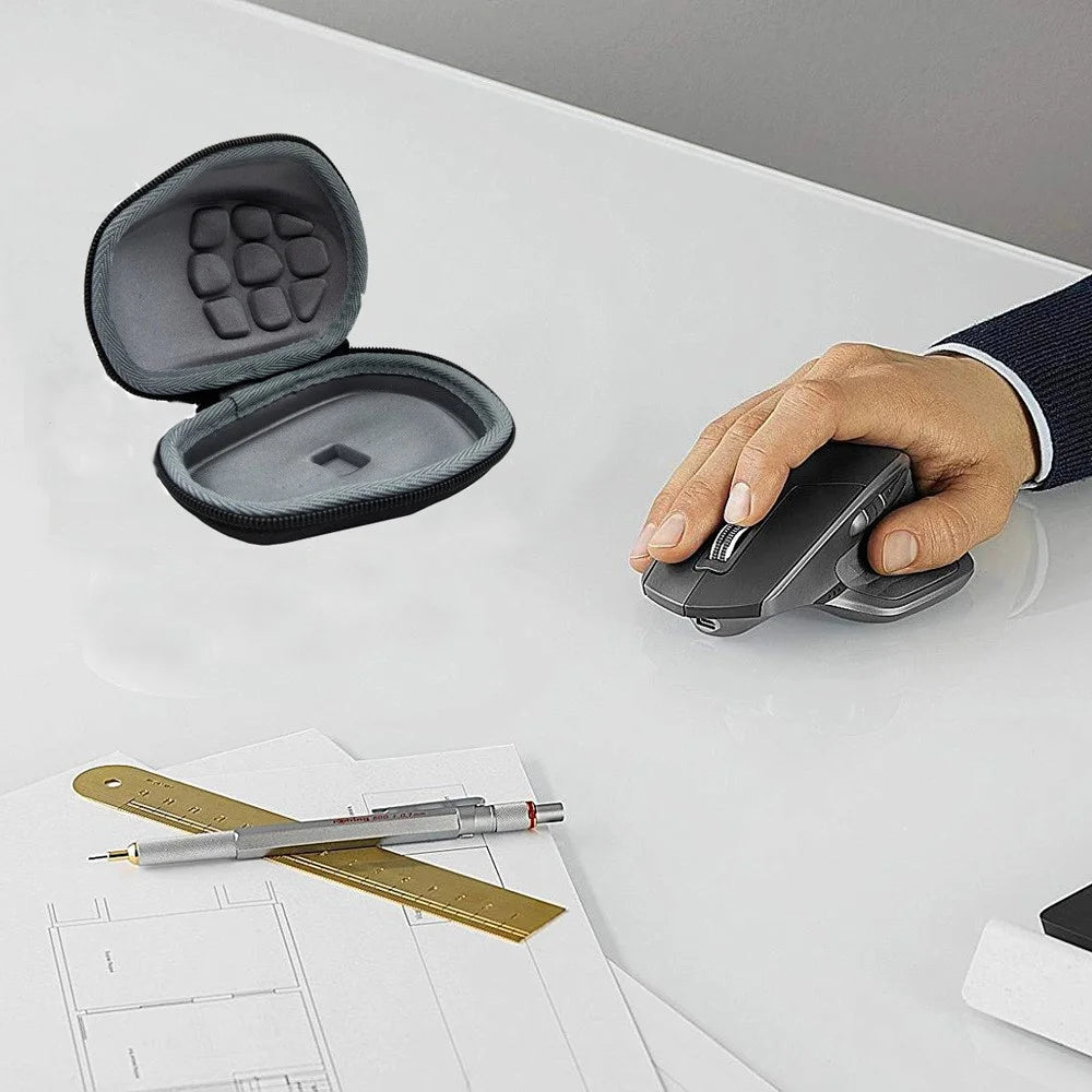 For Logitech MX Master 4 / 3S Portable Mouse Storage Case Hard Shell Protective Storage Organizer - Black Grey - 2