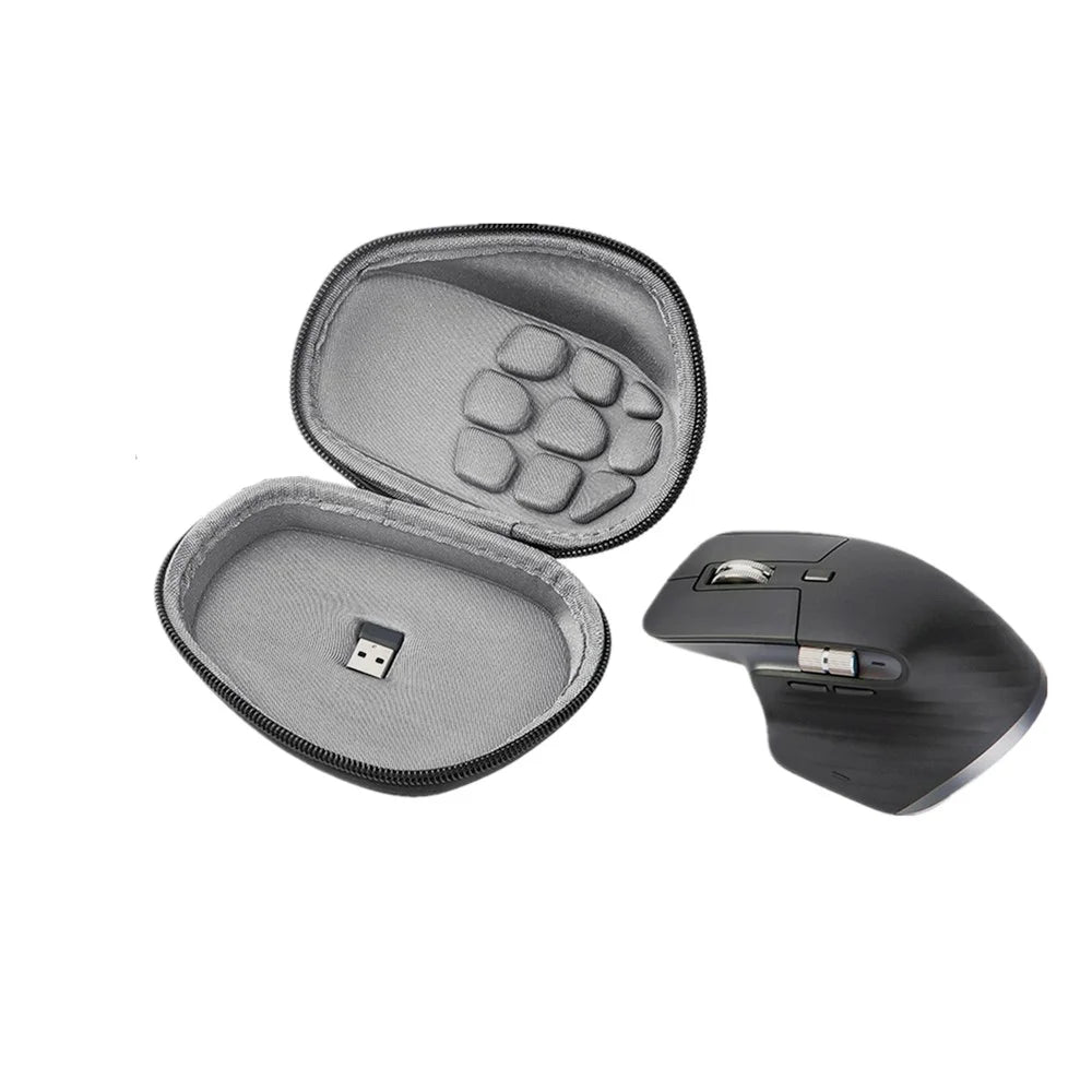 For Logitech MX Master 4 / 3S Portable Mouse Storage Case Hard Shell Protective Storage Organizer - Black Grey - 3