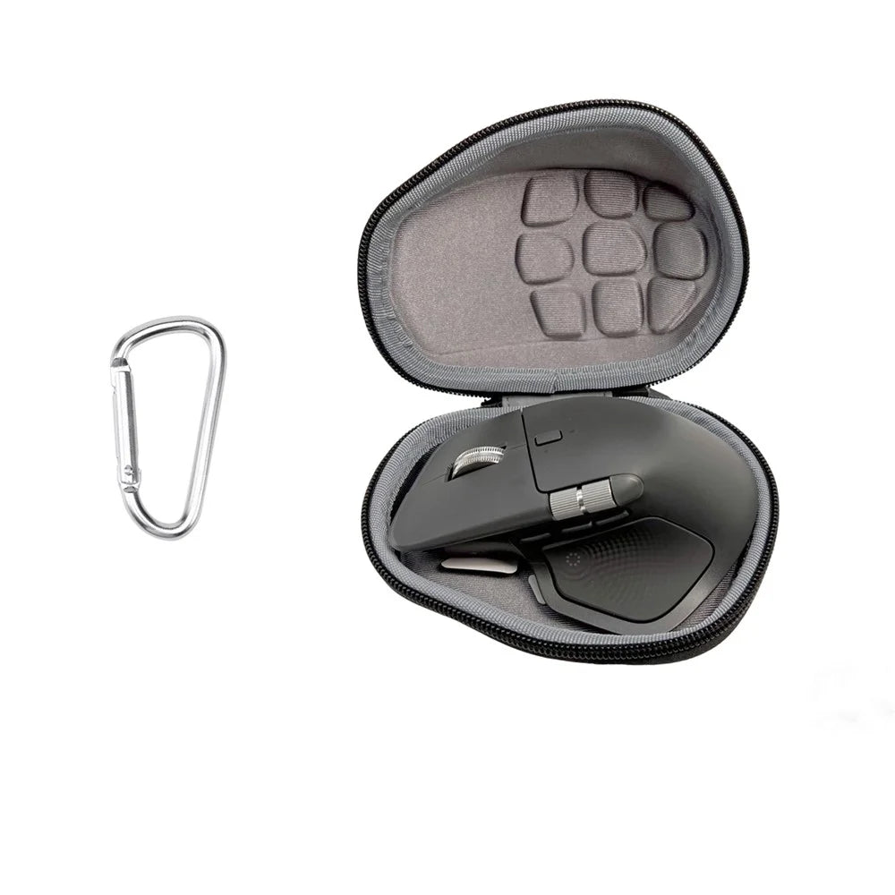 For Logitech MX Master 4 / 3S Portable Mouse Storage Case Hard Shell Protective Storage Organizer - Black Grey - 4