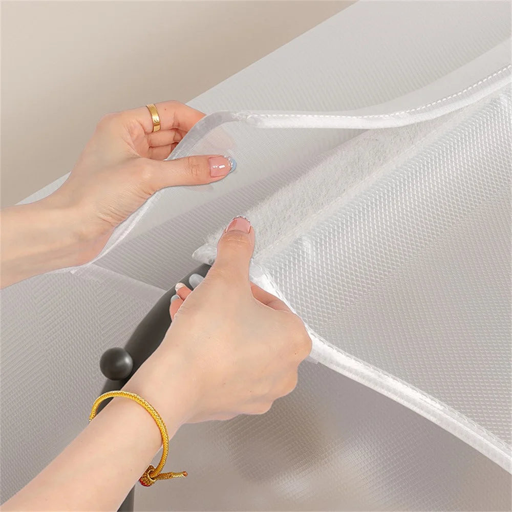 Clothes Garment Cover 80 x 60 x 120cm Hanging Dust Bag For Wardrobe Storage Clear Window - 7