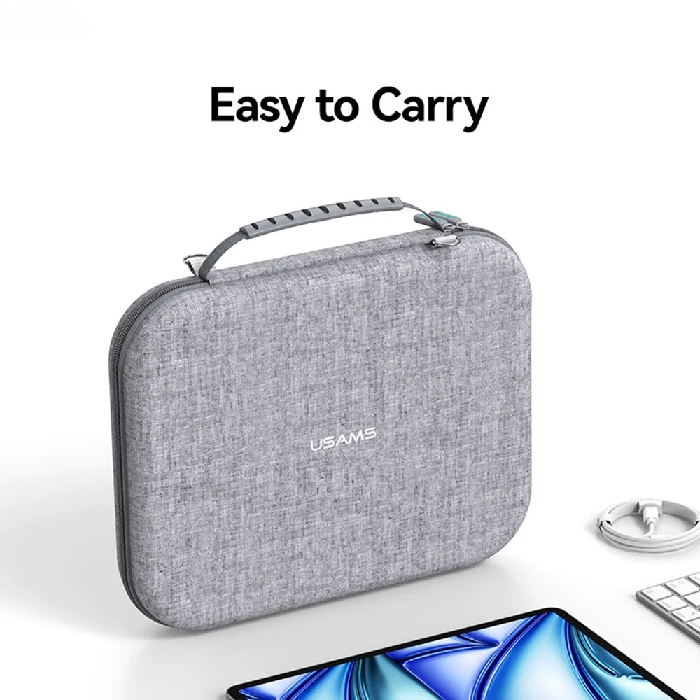 USAMS Jane08 Carrying Case for 14.6 Inch Laptops, Tablets Storage Bags EVA Hard Shell Sleeve with Plush Cushion / Shoulder Strap - 6