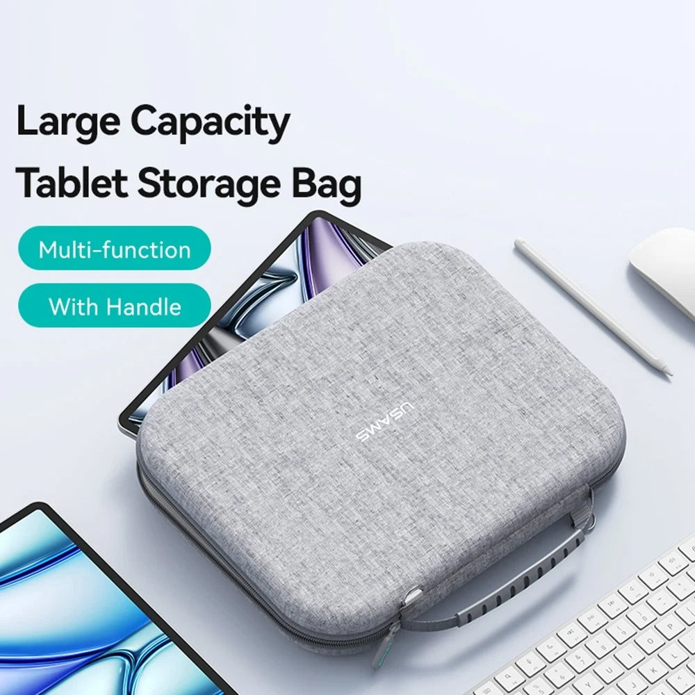 USAMS Jane07 Carrying Case for 12.6 Inch Laptops, Tablets Storage Bags EVA Hard Shell Sleeve with Plush Cushion / Shoulder Strap - 4