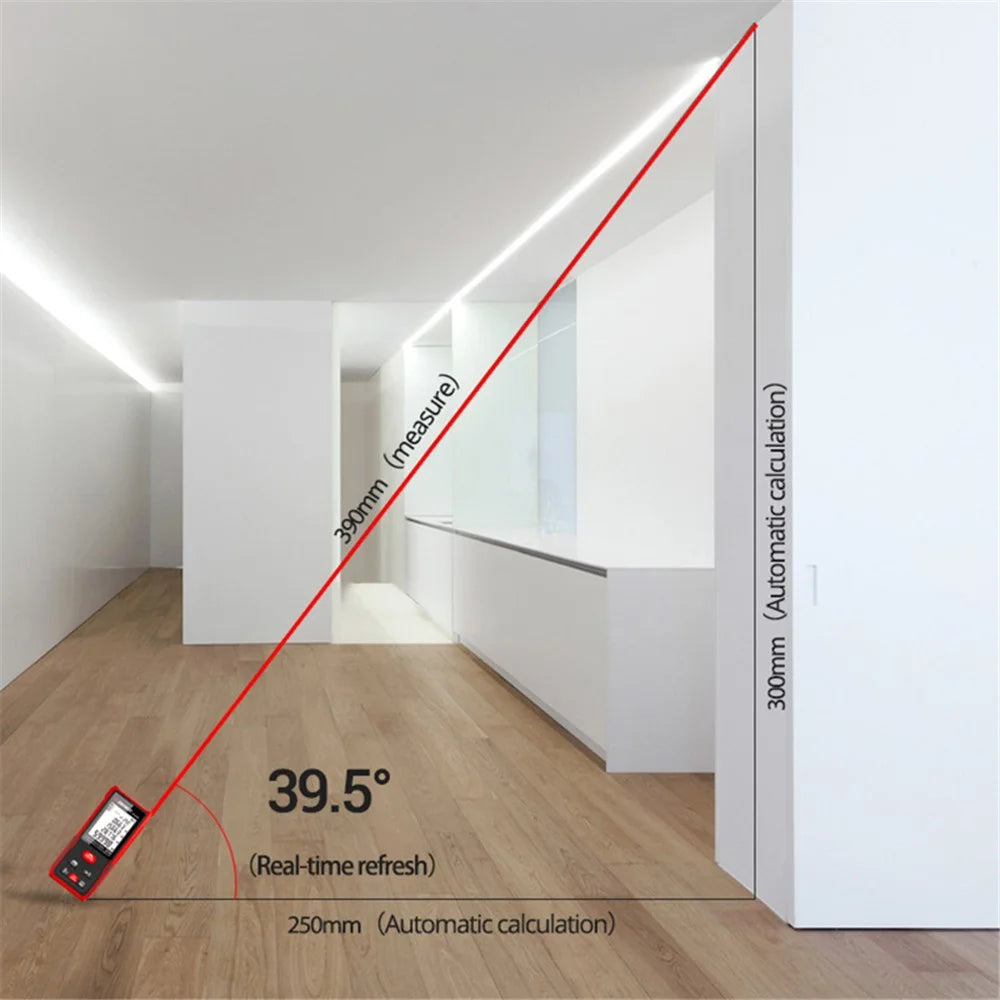 SNDWAY SW-DS50 50M Laser Rangefinder Distance Meter Digital Ruler Laser Tape (No Battery) - 3