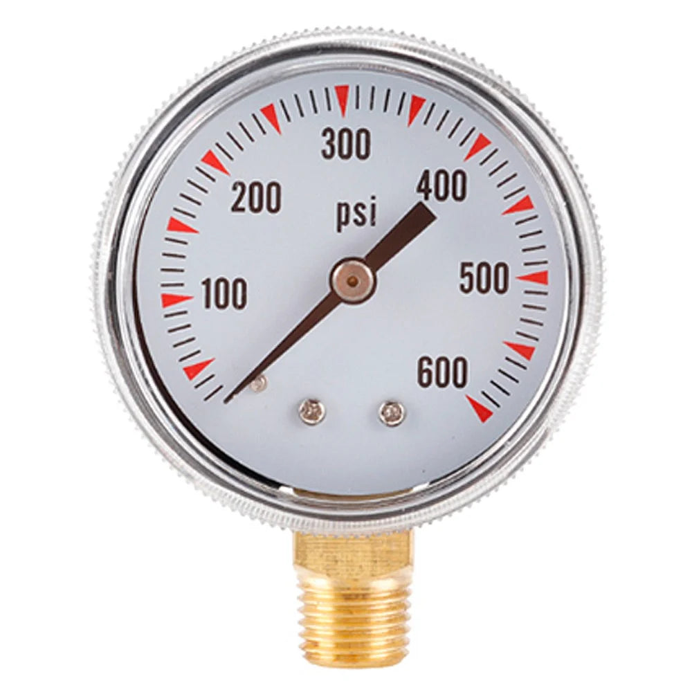 TS-Y50-600psi Dual Scale Water Vacuum Pressure Gauge High Precision Gas Air Pressure Gauge 1 / 4'' NPT Bottom Mount - 1