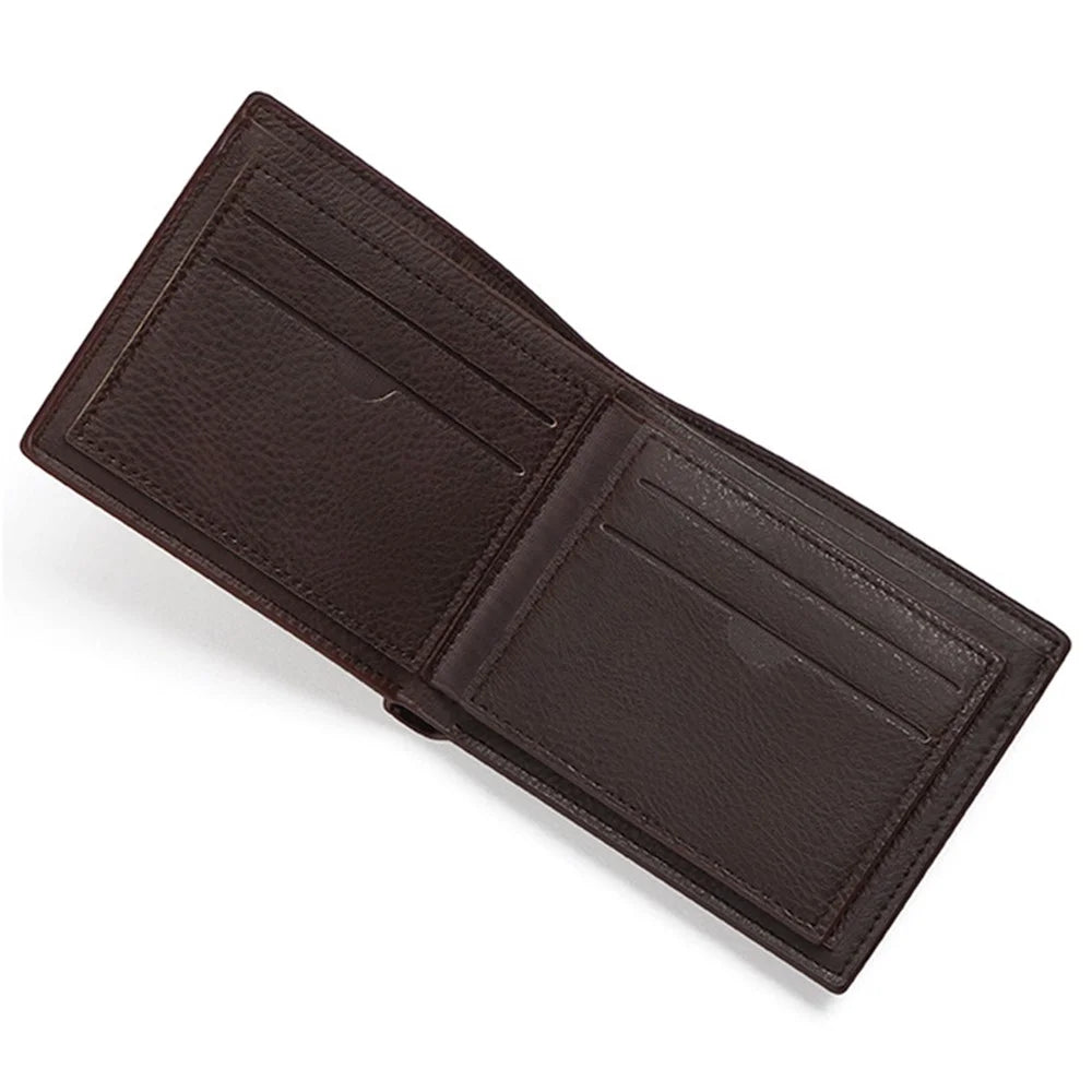 SUNICETY Men's Wallet RFID Blocking Card Storage Pouch Money Cash Coin Carrying Bag with Multiple Card Slots and Zipper Pocket - Coffee - 5