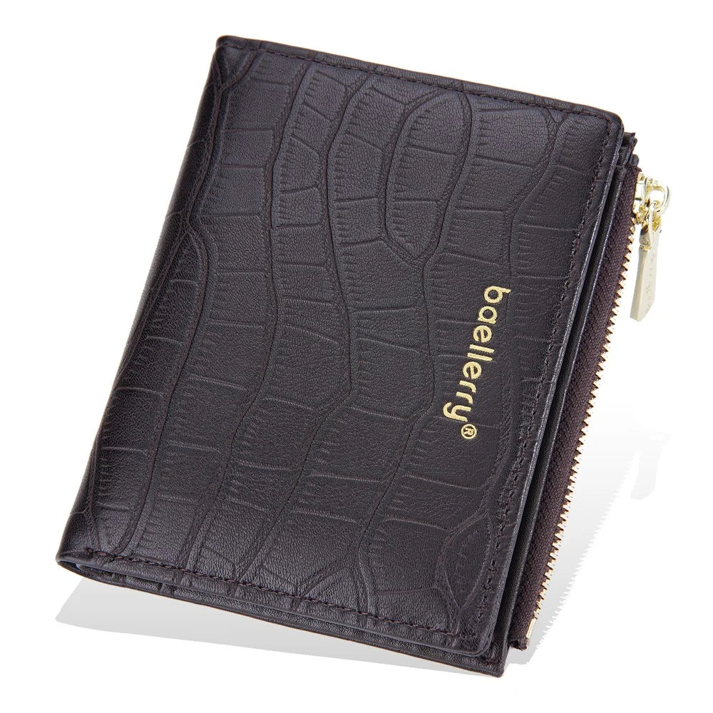 BAELLERRY DR100 PU Leather Wallet for Men Business Style Clutch Bag Card Holder Zipper Coin Purse - Coffee - 7