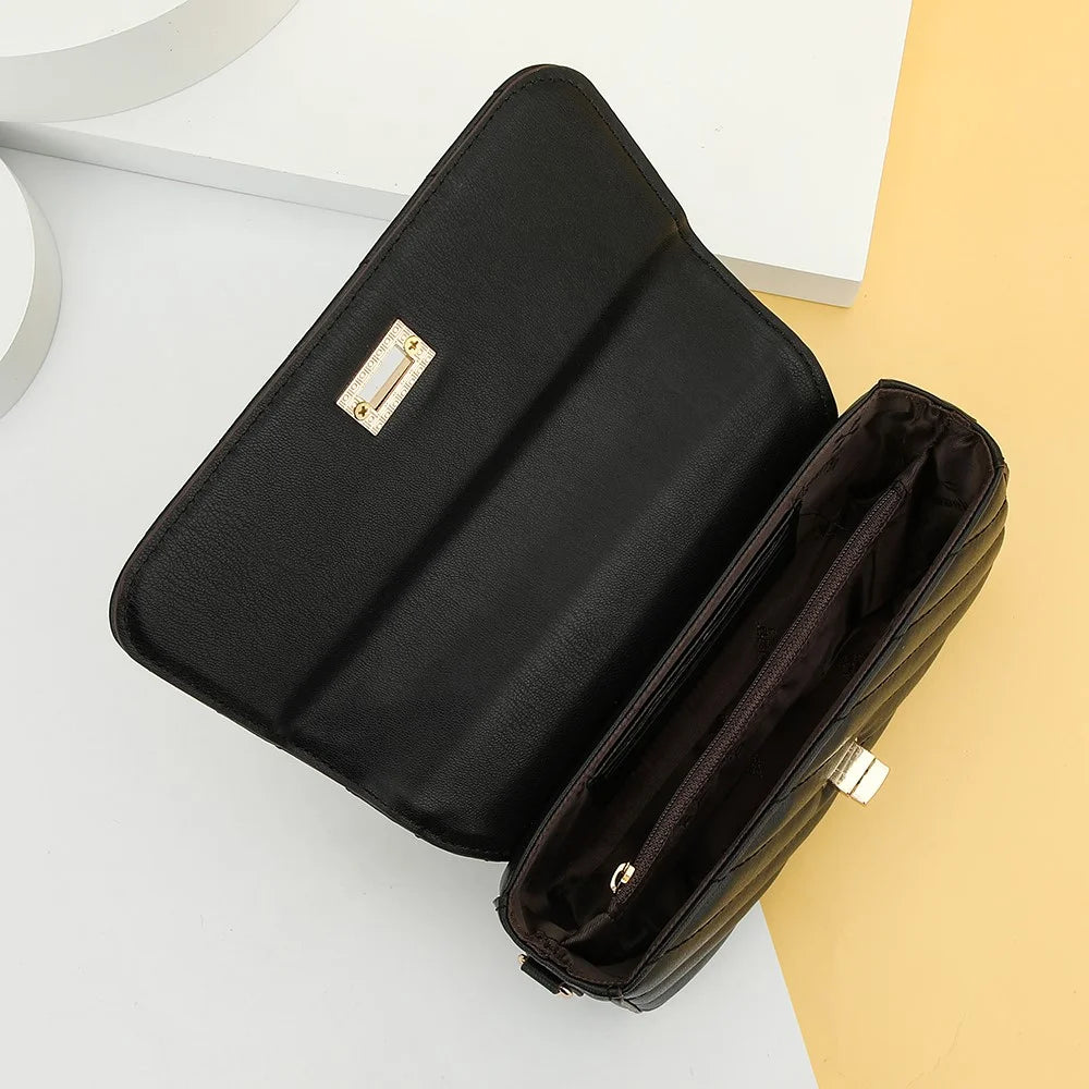 BAELLERRY N8639 Large PU Leather Crossbody Bag Women's Daypack Shoulder Bag - Black - 6