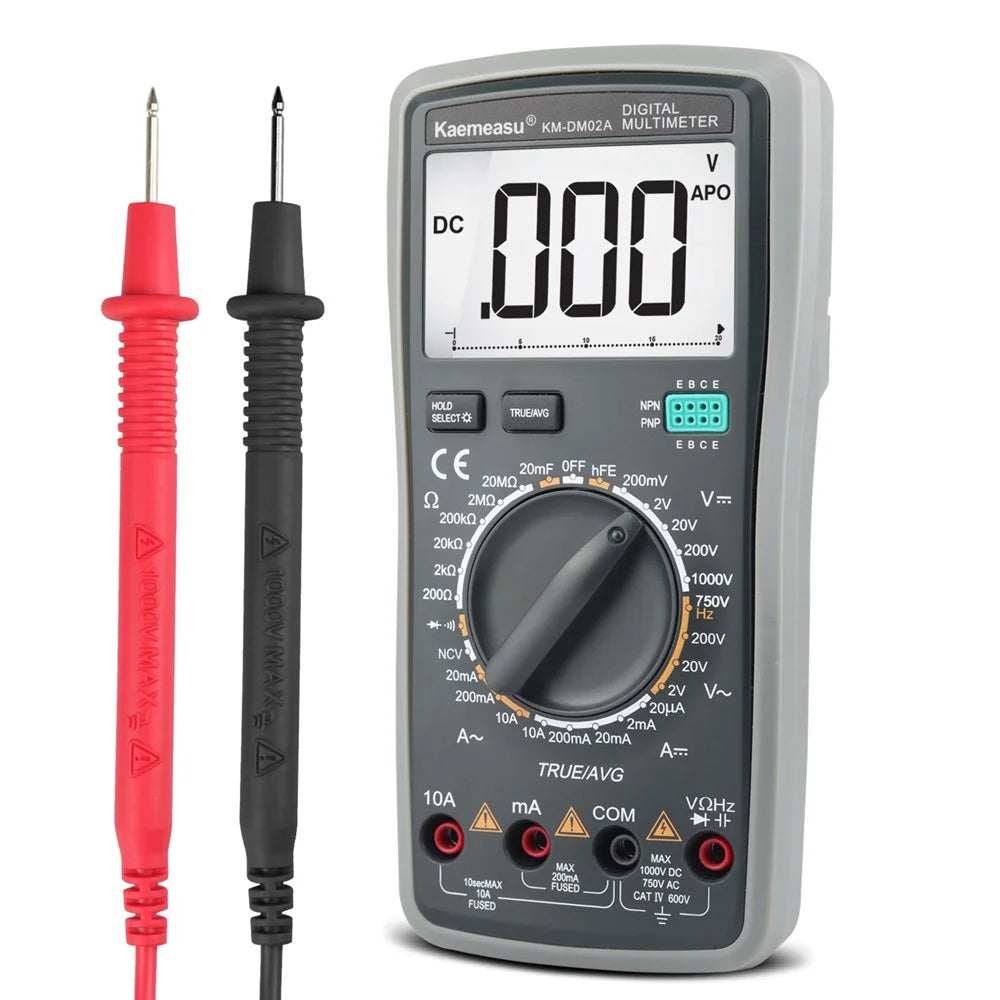 KAEMEASU KM-DM02A Auto Smart Multimeter Electrician Anti-Burn LCD Screen Multimeter for AC / CD Voltage / Current Testing, No Battery - 1