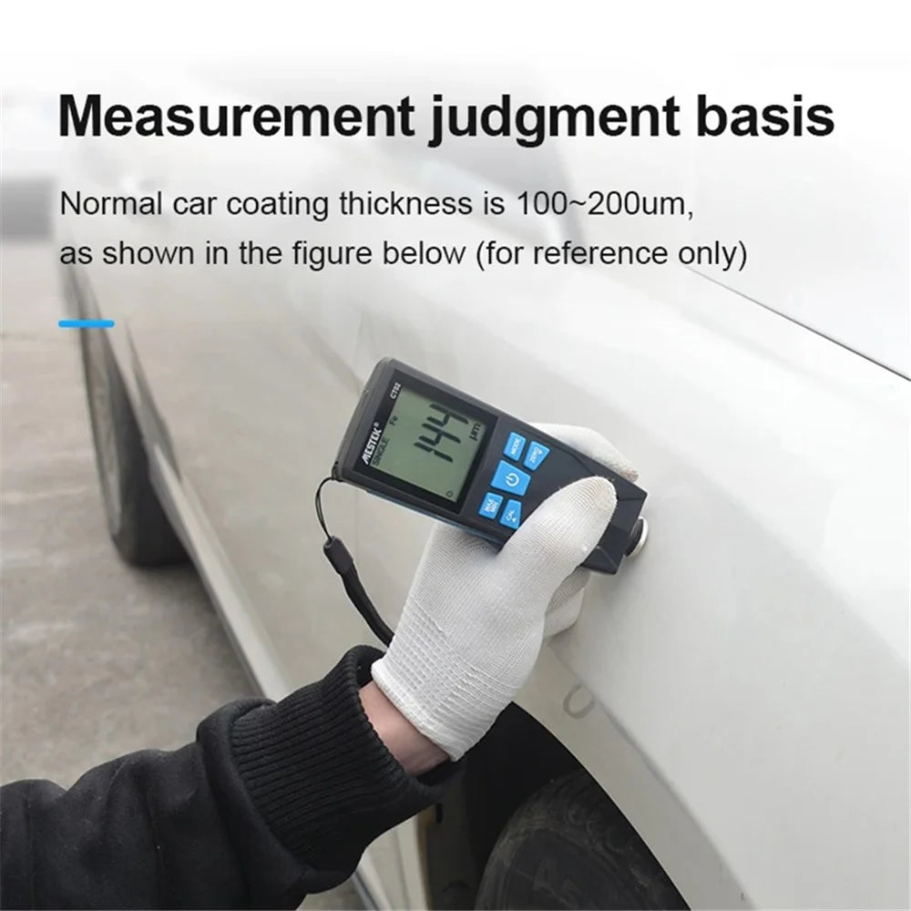 MESTEK CT02 Digital Coating Thickness Gauge 0-1500um Fe / NFe Thickness Meter, Basic Model - 3