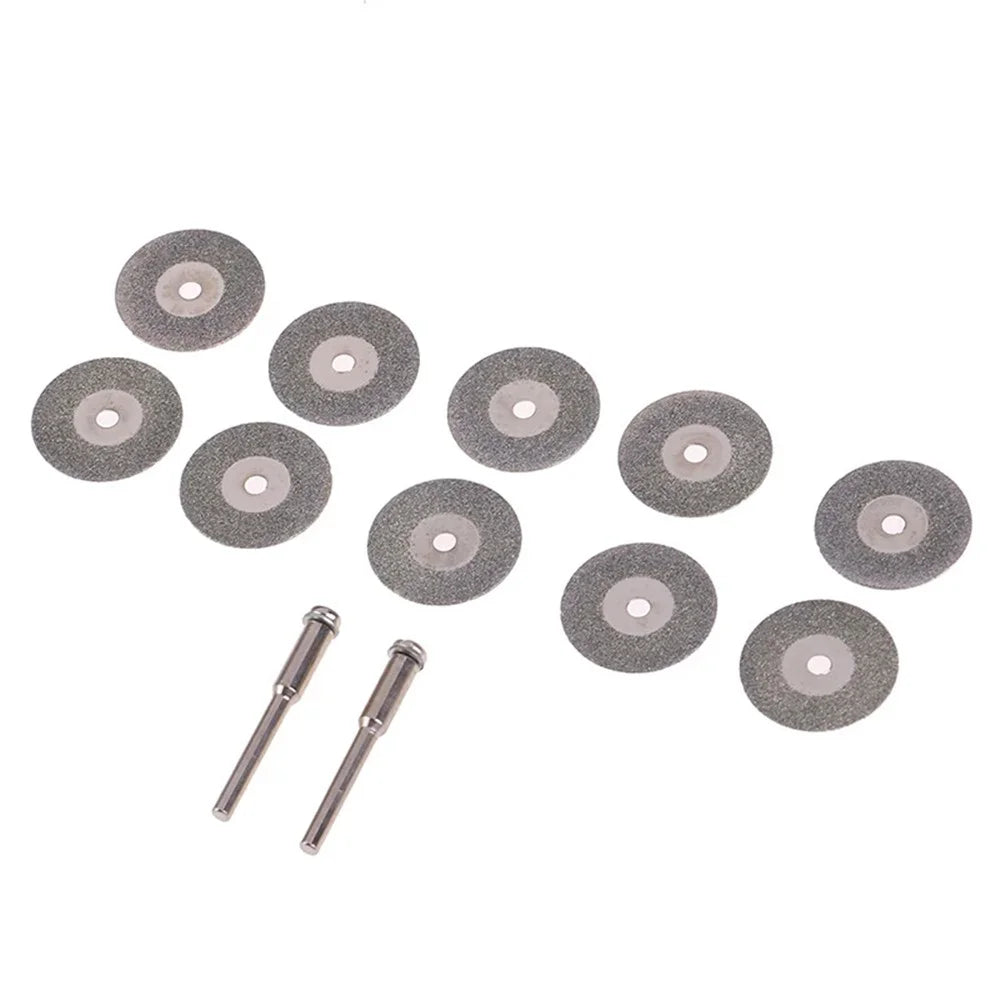 10Pcs 25mm Diamond Cutting Grinding Discs Electric Grinder Saw Blades with 2 Mandrels - 3