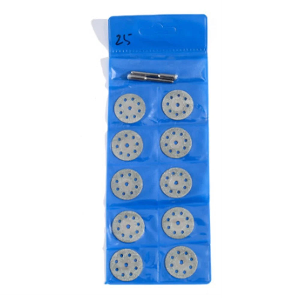 10Pcs 25mm Multi Holes Diamond Cutting Discs Electric Grinder Grinding Wheels with 2 Mandrels - 4