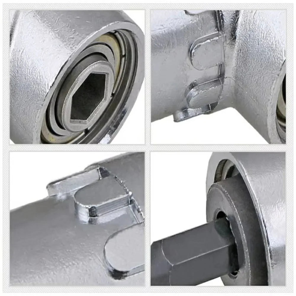 105 Degree Angled Drill Attachment Extension Power Drill Screwdriver Socket Adapter Bit Holder - 3