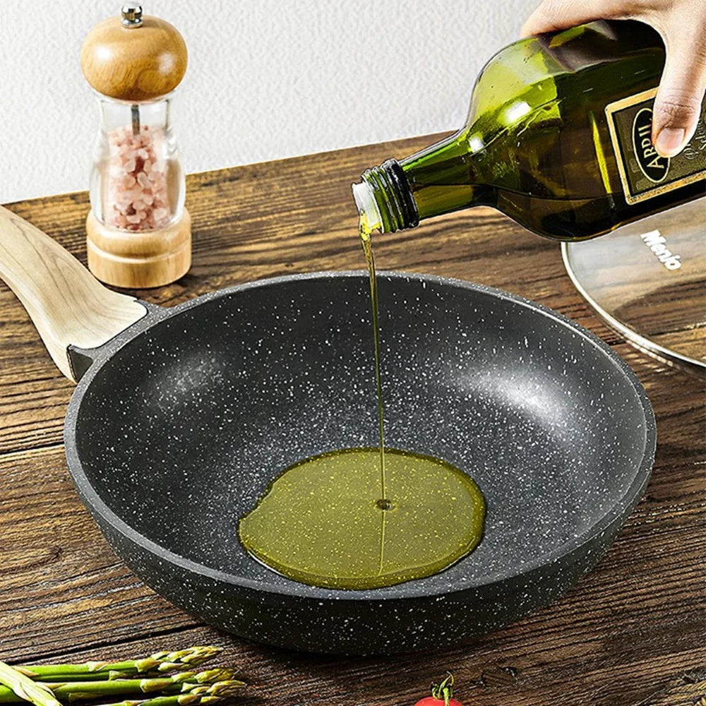 MENJO Granite Frying Pan 26cm Non Stick Skillet with Spatula for Home Cooking - 6