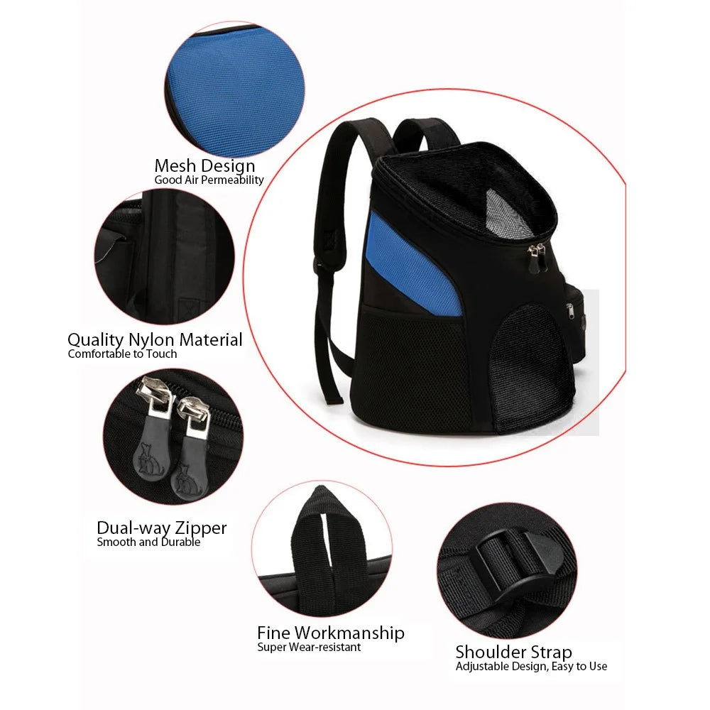 Foldable Pet Cat Carrier Bag Breathable Travel Outdoor Multifunctional Backpack, Size S - Grey - 2