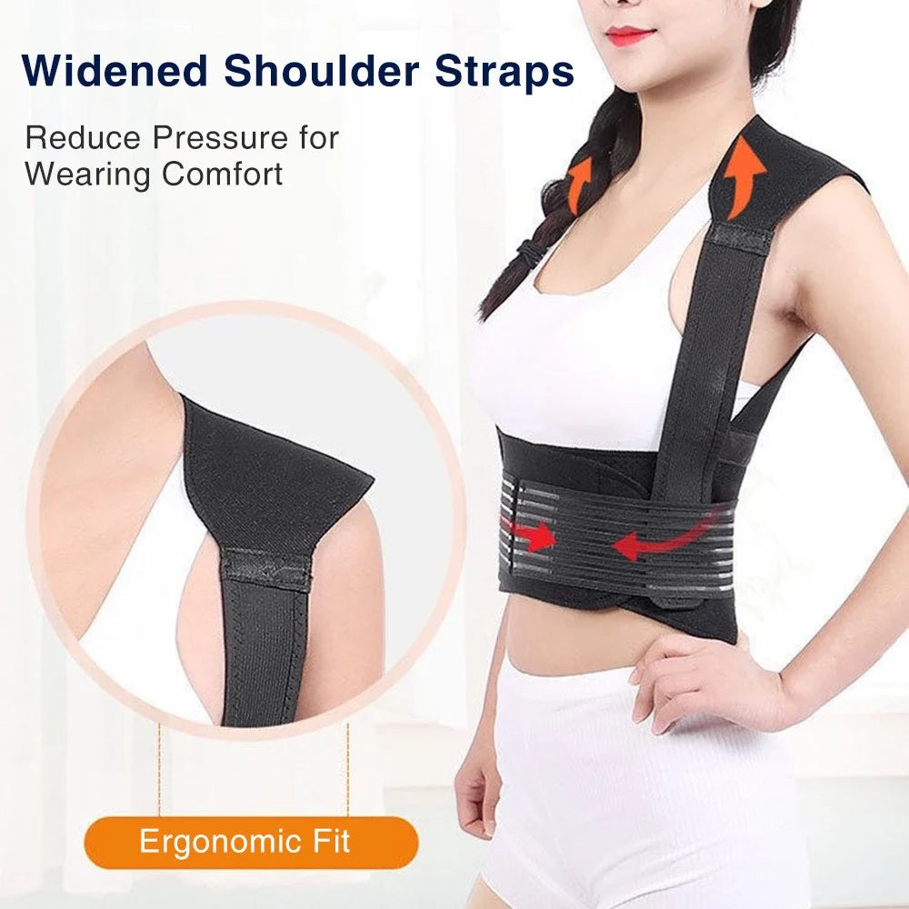 Magnets Heated Vest Posture Corrector Waist Brace Self Heating Lumbar Pad Corset for Back Support Pain Relief - M - 3