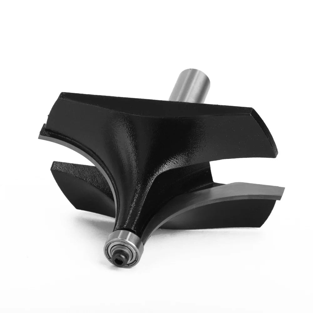 1 / 2 Inch Shank High Hardness Round Over Bit Tungsten Steel Alloy Cutter Wood Line Edge Trimmer for Woodworking - Black - 6