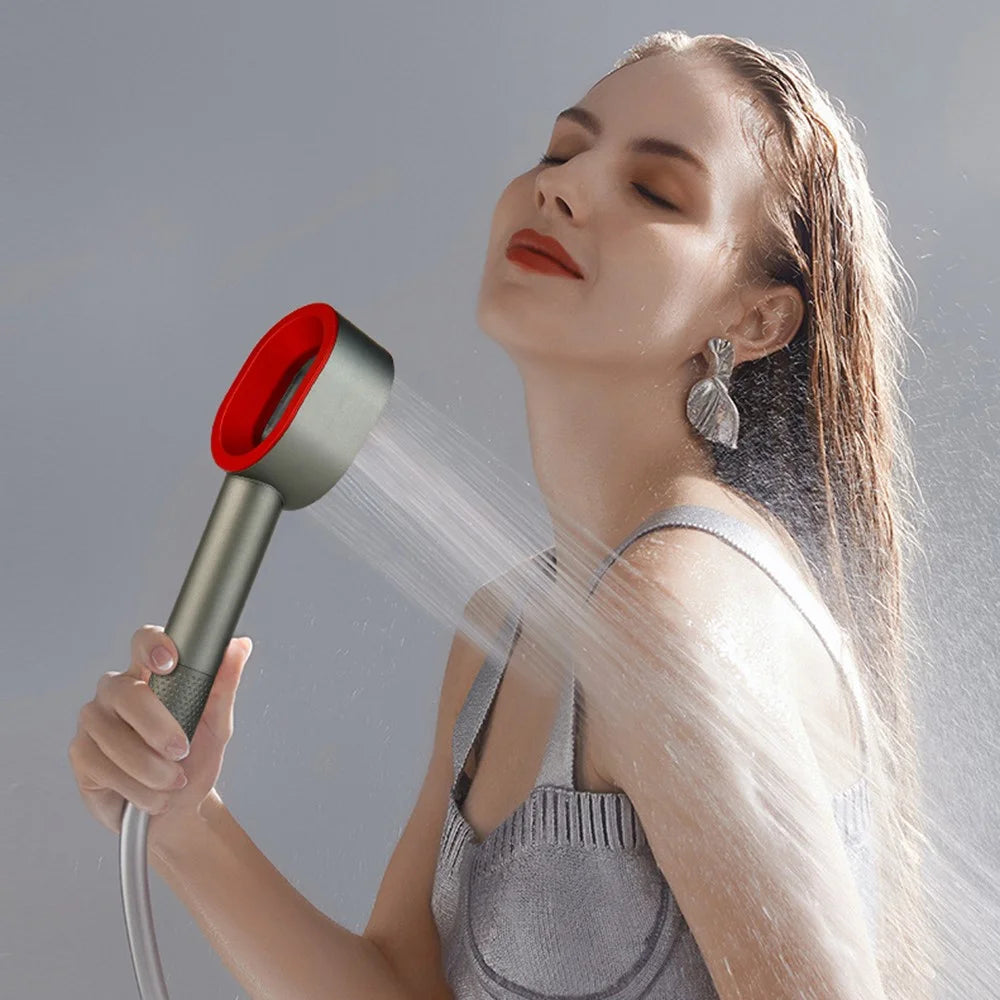 Handheld Massage Plastic Shower Head with Fragrance Cartridge and VC Carbon Fiber Filter - Light Yellow - 3