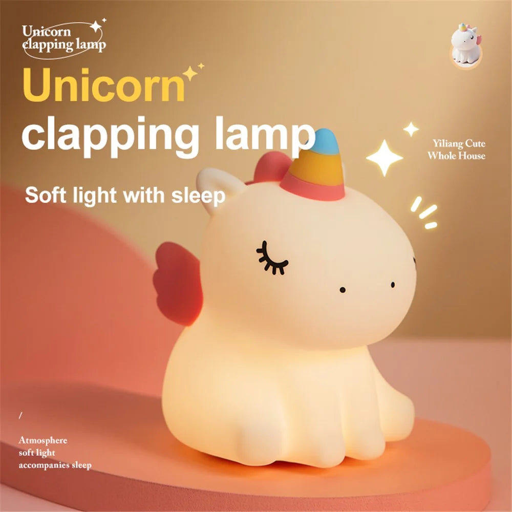 A007 Cute Cartoon Horse Silicone LED Night Lamp Home Bedside Tap Light (CE, ROHS, FCC, CPC Certified) - 2