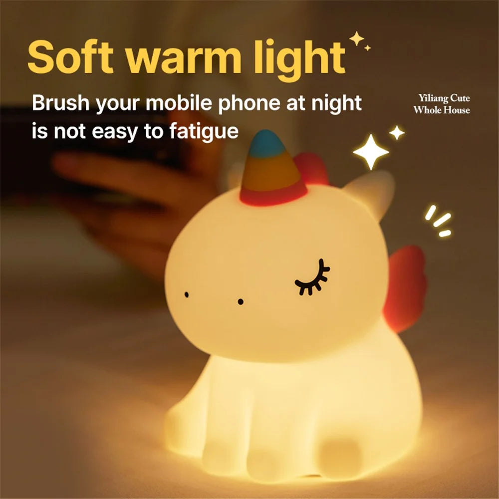 A007 Cute Cartoon Horse Silicone LED Night Lamp Home Bedside Tap Light (CE, ROHS, FCC, CPC Certified) - 3