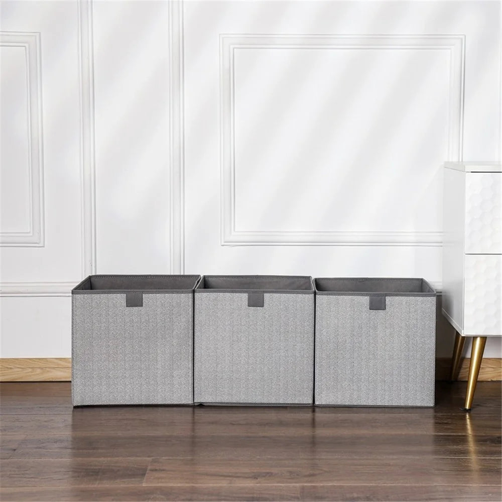 MOHO&HOME MDJ-612123 23L Multi-purpose Non-Woven Fabric Storage Box Collapsible Clothes Socks Organizer - Grey - 4