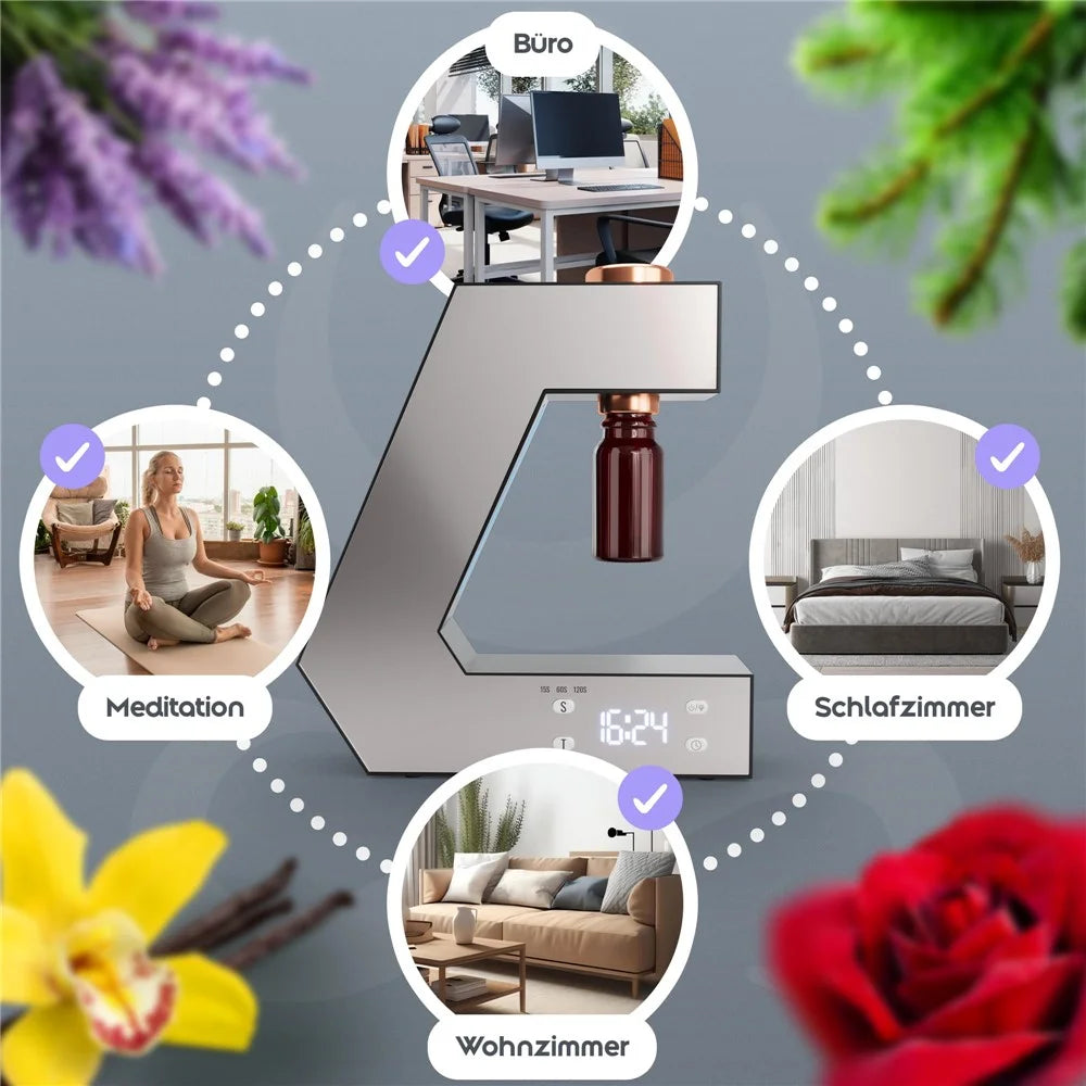 Pure Essential Oil Aromatherapy Machine Intelligent Timing Automatic Aroma Diffuser - Black - 3