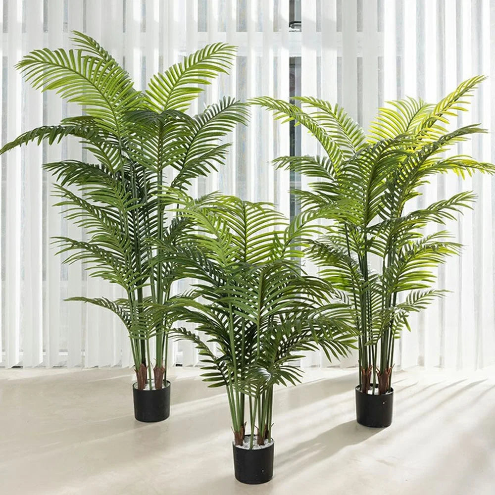 120cm Simulated Indoor Potted Green Plant Fake Areca Palm Living Room Floor Ornament - 2
