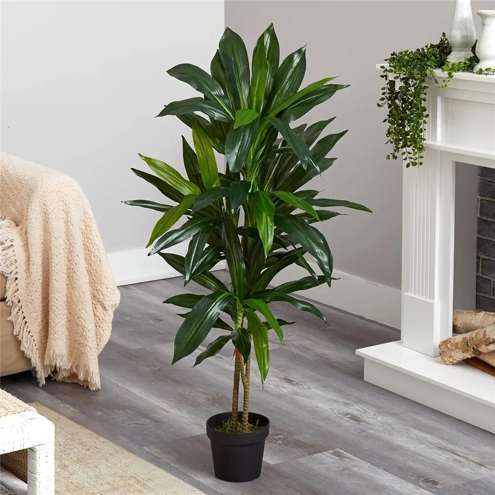 150cm Plastic Artificial Brazilian Dracaena Potted Green Plant Living Room Simulated Floor Ornament - 2