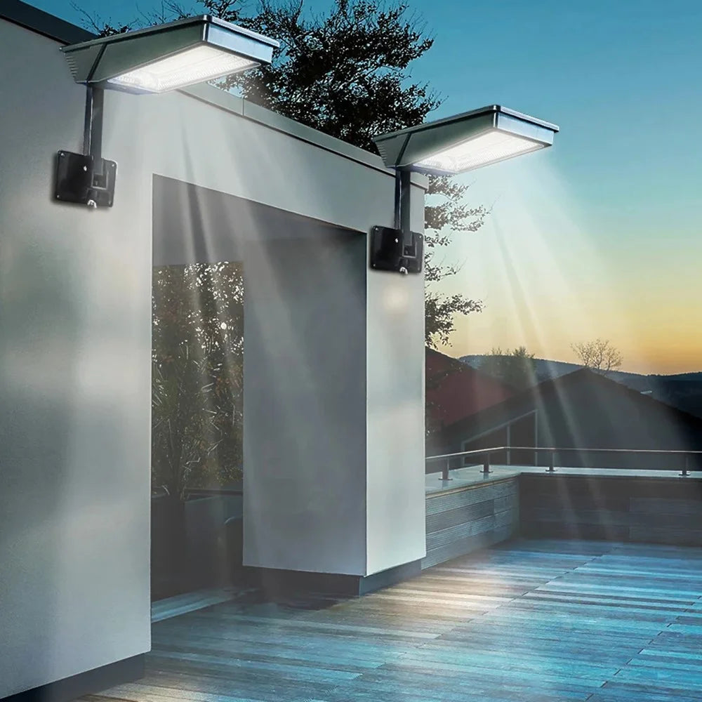 98LED Solar Outdoor Human Induction Light Waterproof Garden Yard Street Lamp with Remote Control - 3