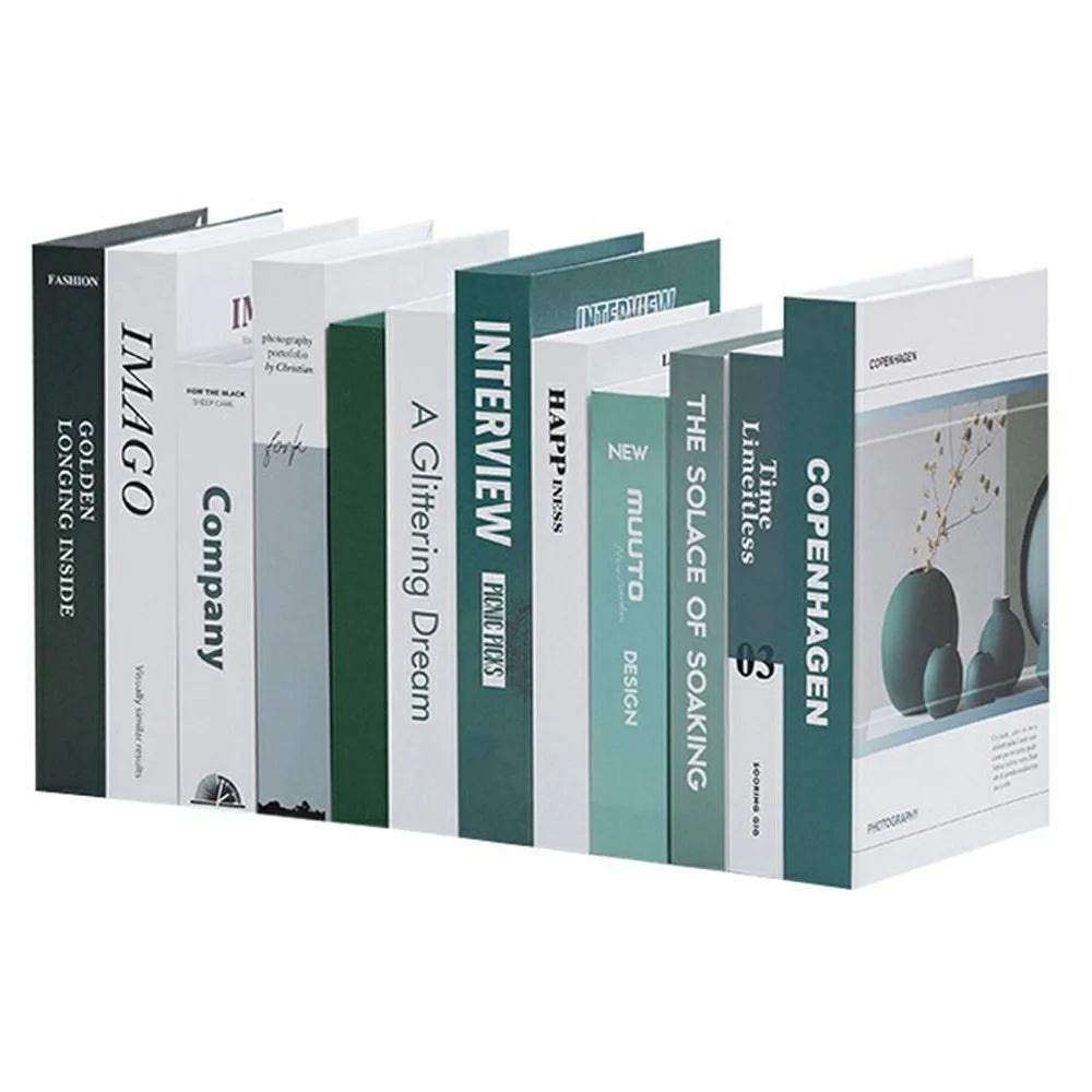 12Pcs Style A Decorative Faux Books Modern Minimalist Home Decor Prop Books for Staging / Display - 1
