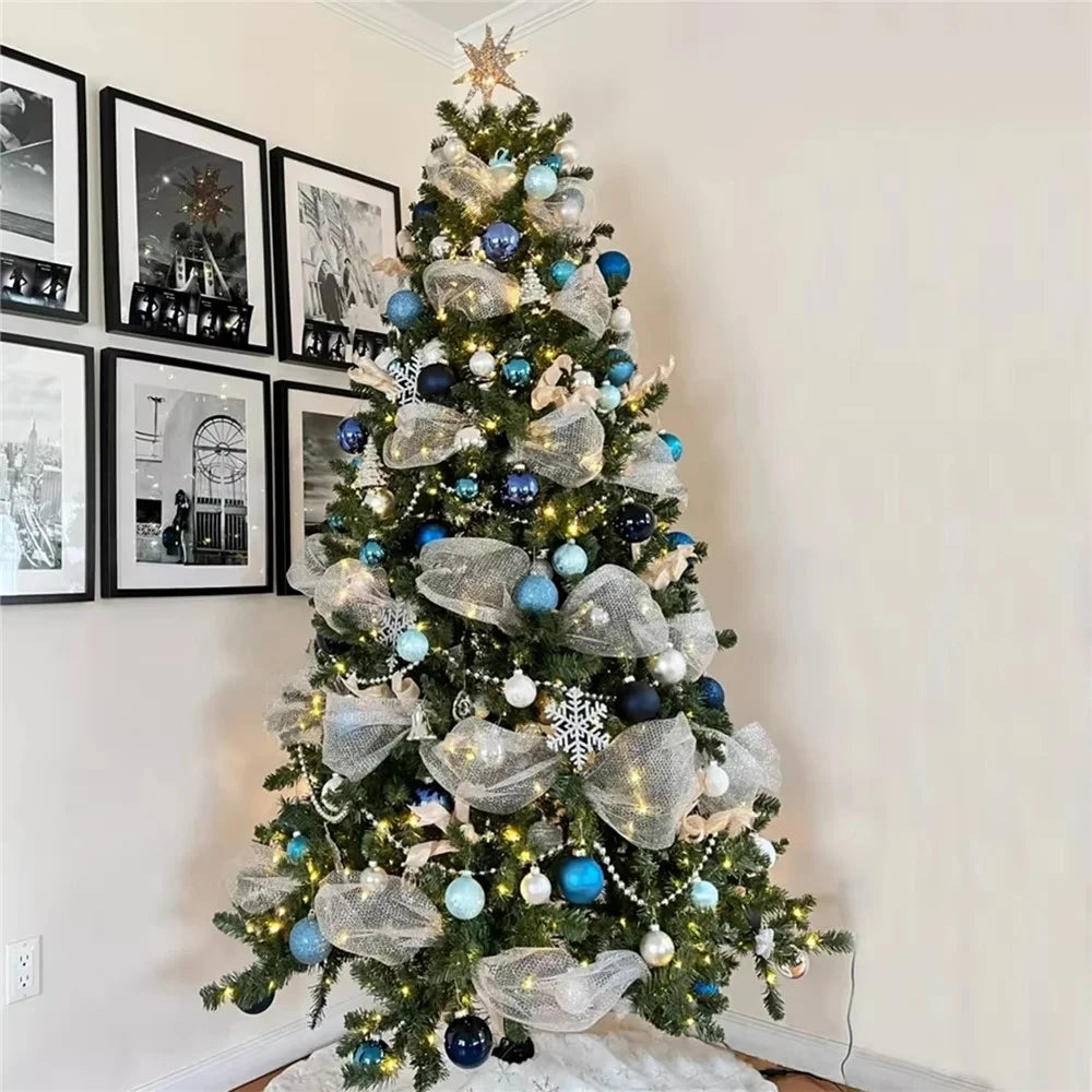 10 Yards DIY Christmas Glitter Mesh Ribbon Reusable PP Netting Roll Xmas Tree Decoration - B50S01 - 2