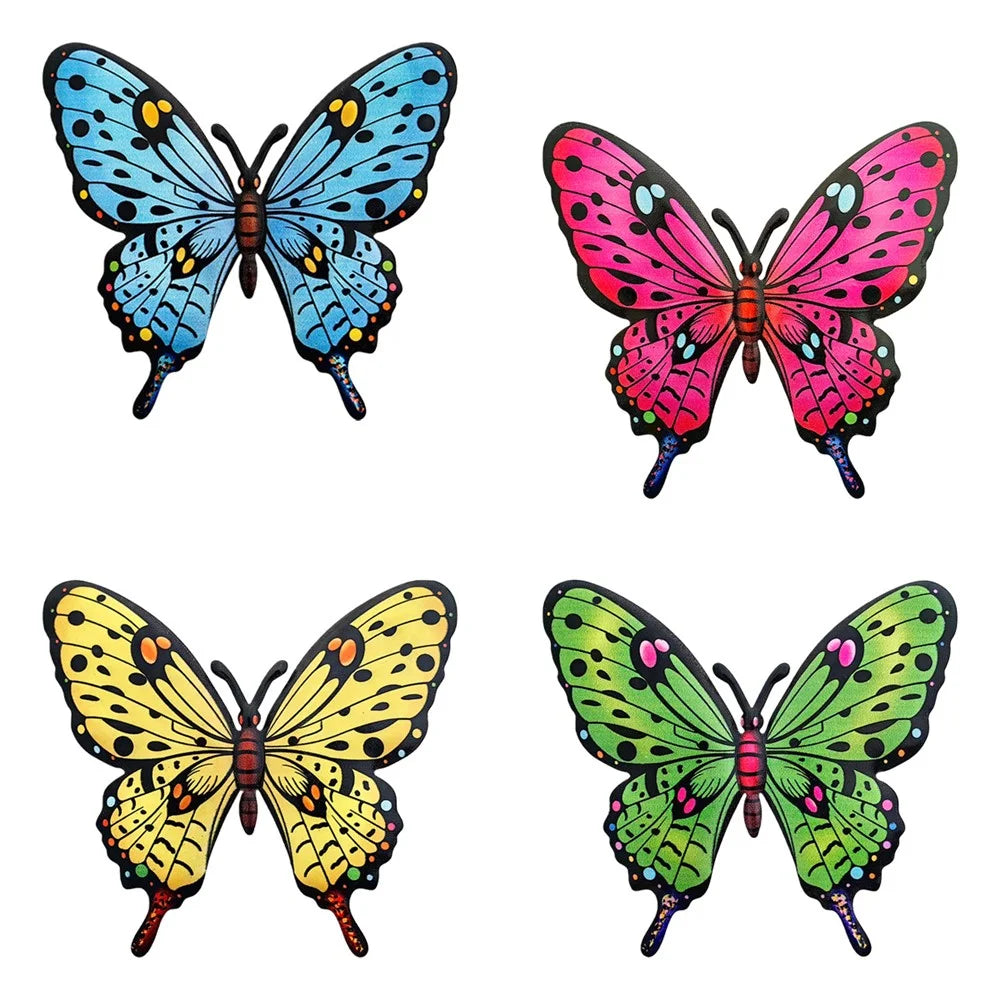 4Pcs Metal Butterfly Wall Decor Iron Art Garden Patio Outdoor Indoor Decoration - Mixture - 1